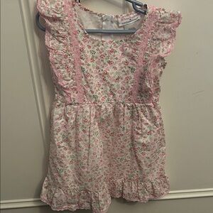 LoveShackFancy kids Pink Floral Lace Dress size 6